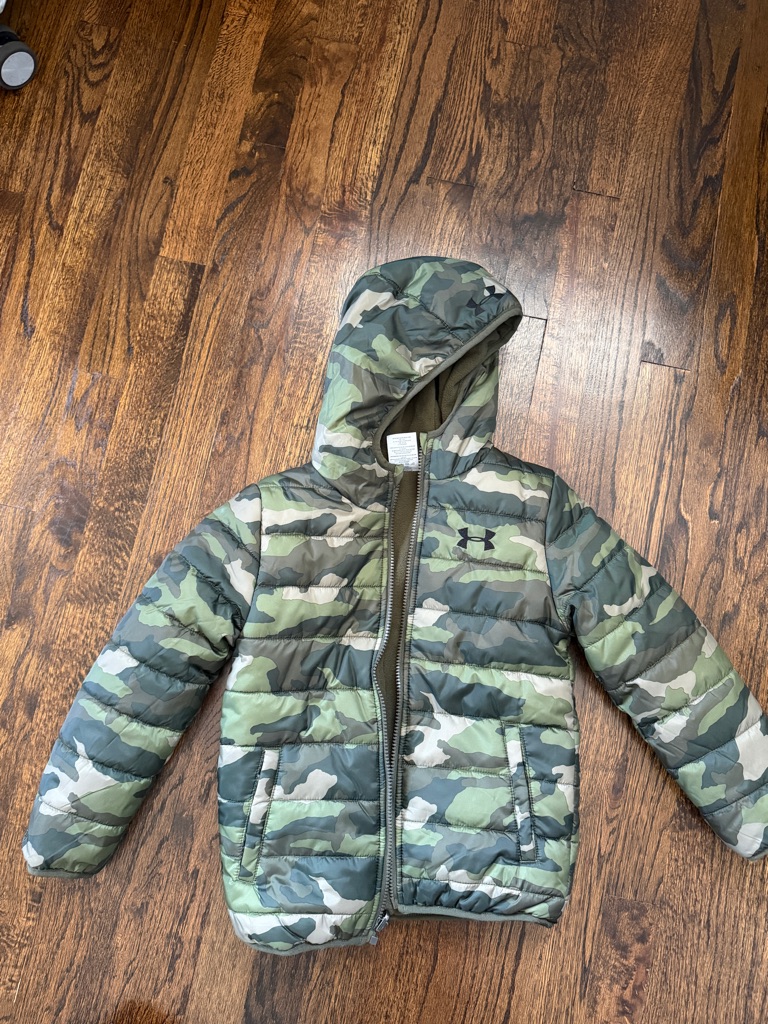Under Armour Kids' Reversible Camo Puffer Jacket - Green Camo